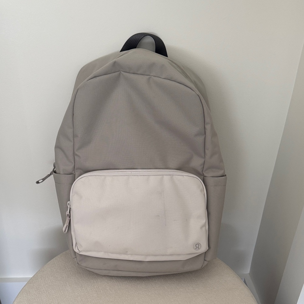 Lululemon Athletica Tan and Cream Backpack